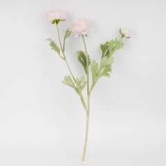 Искусственный ранункулюс с 3 бутонами, пудровый, 50 см (9259-057)