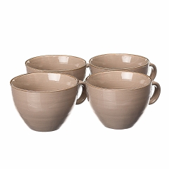 Набор из 4 чашек. Бежевый (001ALP/beige)