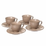 Чайный набор (4 чашки + 4 блюдца). Бежевый (002ALP/beige)