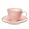 Чайный набор (4 чашки + 4 блюдца). Розовый (002ALP/pink)