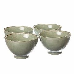 Набор из 4 пиал. Оливковый (004ALP/green)