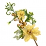 Гілка «Жовта квітка із золотими намистинами» (026NM)