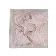 Комплект елочных игрушек "Елочки, сердечки, звезды", 9 шт (043NY)