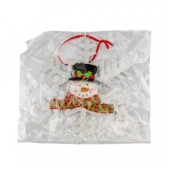 Ёлочное украшение "Дед Мороз и снежинка" (0515J)