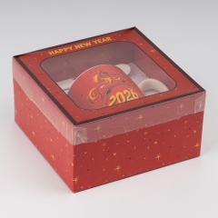 Кружка с ложечкой "Символ 2026 года - Огненная Лошадь", 200 мл (9250-003)