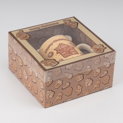 Кружка с ложечкой "Рождественский пряник", 200 мл * Рандомный выбор дизайна (9250-006)