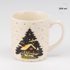 Кружка с ложечкой "Merry Christmas", 200 мл (9250-018)