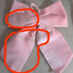 УЦІНКА Бант "Рожевий оксамит", 36 см (Плями) (00BR-9245-028)