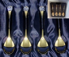 Набір десертних ложечок (8022-4G)