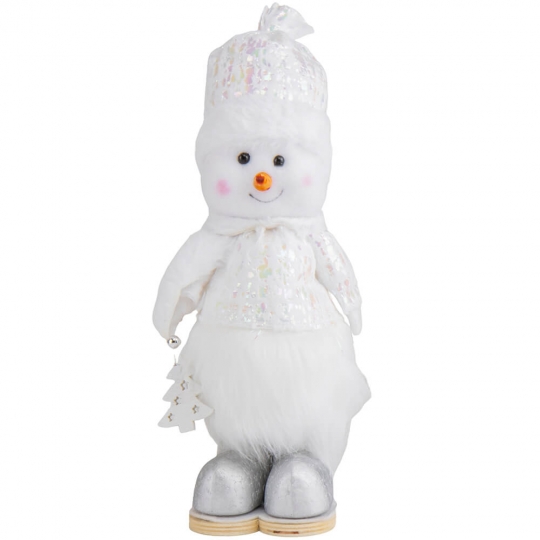 Фігурка "Стильний сніговик", біла (6014-028)