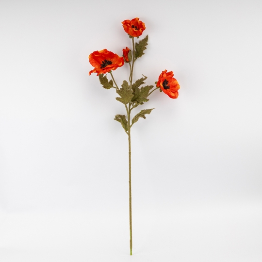 Штучний мак, помаранчевий, 80 см (2024-001)