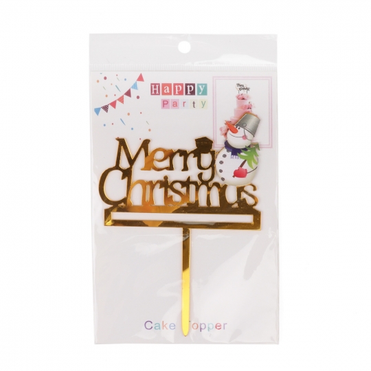Топер в торт "Merry Christmas" *рандомний вибір дизайну (8820-002)