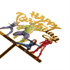 Топер в торт "Happy Birthday" *рандомний вибір дизайну (8820-005)