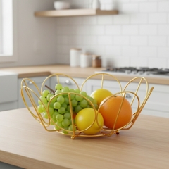 Фруктовница "Теплый луч", золотая, 26 * 10,5 см СПАСЕННАЯ ПОЗИЦИЯ (9282-014)