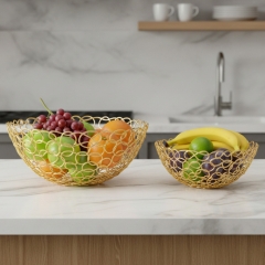 Набор с 2 фруктовниц "Золотые узоры", 27,5 * 12 см СПАСЕННАЯ ПОЗИЦИЯ (9290-002)