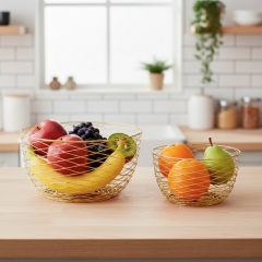 Набор с 2 фруктовниц "Золотая геометрия", 25 * 11,5 см СПАСЕННАЯ ПОЗИЦИЯ (9290-009)