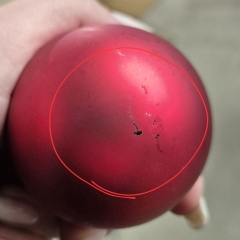 УЦІНКА Набір скляних ялинкових куль "Тепло Різдва" (6 см * 20 шт, червоний мікс) (В наборі тільки 15 іграшок.подряпини) (00BR-6024-009)