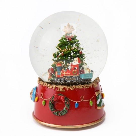 УЦІНКА Сніжна куля "Санта на поїзді"  (бульбашка повітря,комки плісняви,зелена вода) (00BR-6016-010/2)