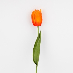 Искусственный тюльпан с эффектом живого прикосновения, оранжевый, 45 см (2025-016)