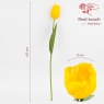 Штучний тюльпан з ефектом живого дотику, жовтий, 45 см (2025-018)