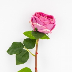 Искусственная пионовидная роза с эффектом живого прикосновения, розовая, 53 см (2025-024)