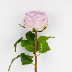 Искусственная пионовидная роза с эффектом живого прикосновения, лиловая, 53 см (2025-025)