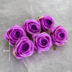 Головка розы, сиреневая, 8 см (8502-008/3)