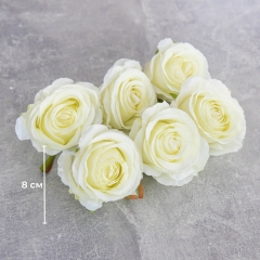 Головка троянди, біла, 8 см (8502-008/4)