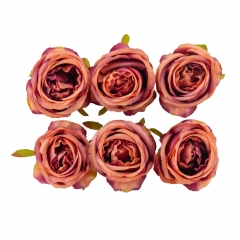 Головка розы, сиренево-розовая, 9 см (8502-009/2)