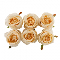 Головка розы, кремовая, 9 см (8502-009/3)