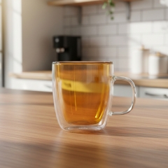 Склянка з подвійними стінками та ручкою "Калейдоскоп", 400 мл * Рандомний вибір дизайну (9095-004)