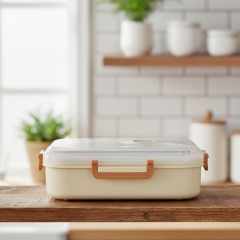 Ланч-бокс одноуровневый на 2 отсека с ложкой, 22 см * Рандомный выбор дизайна (9101-005)