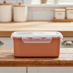 Ланч-бокс двухуровневый на 2 отсека с ложкой, 18,5 см * Рандомный выбор дизайна (9101-006)