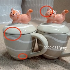 Кружка "Радужный котёнок", серый, 400 мл (00BR-4000-031/grey)