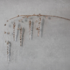 Декоративная ветка "Золотые сосульки", 57 см (9155-008)