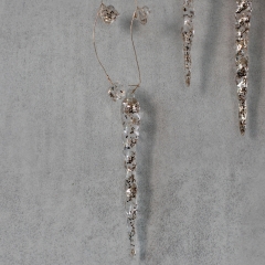 Декоративная ветка "Золотые сосульки", 57 см (9155-008)