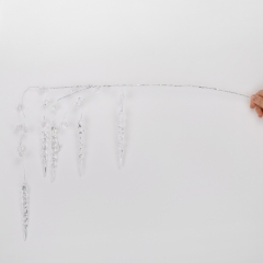 Декоративная ветка "Серебряные сосульки", 57 см (9155-009)