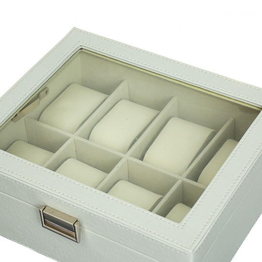 Скринька для годинника 8 шт. Білий колір (0505-002)