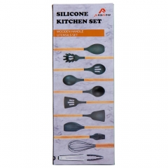 Набір кухонного приладдя з 11 предметів, рожевий (9116-002)