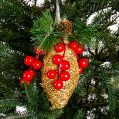 Ялинкова іграшка "Золота шишка" (012NZK)