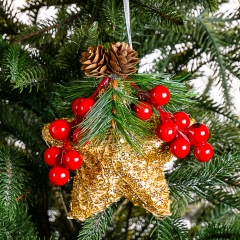 Ялинкова іграшка "Золота зірка" (014NZK)