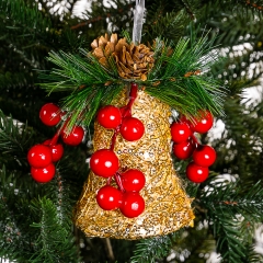 Ёлочная игрушка "Золотой колокольчик" (015NZK)