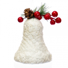 Ёлочная игрушка "Белый колокольчик" (016NZK)