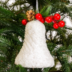 Ёлочная игрушка "Белый колокольчик" (016NZK)