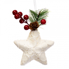 Ёлочная игрушка "Белая звезда" (017NZK)