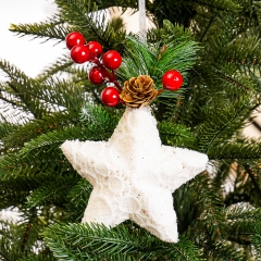Ёлочная игрушка "Белая звезда" (017NZK)