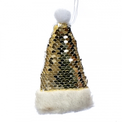 Ёлочная игрушка "Колпачок в золотых пайетках" (033NZK)