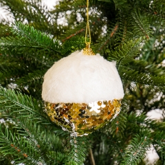 Ёлочная игрушка "Гламурный шарик" (034NZK)