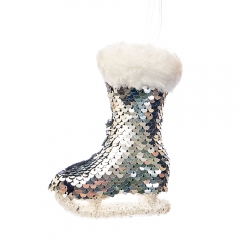 Ёлочная игрушка "Коньки в пайетках" (037NZK)