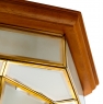 Світильник стельовий з дерев'яною основою шестикутної форми (FN019/3)